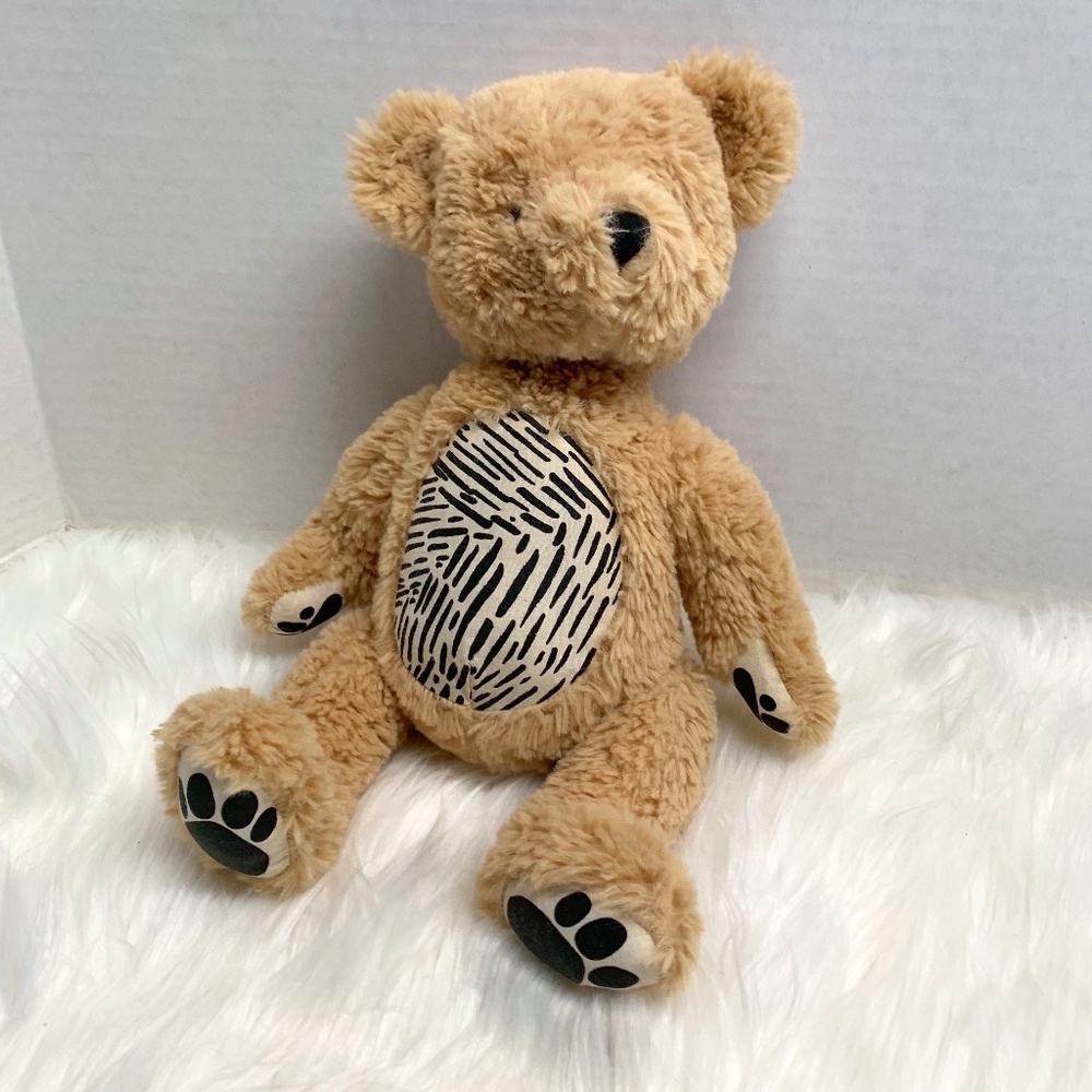 Seedling Stuffed Plush Bear Animal Toy Jointed Animal Print 14 in Tall Paws Tan